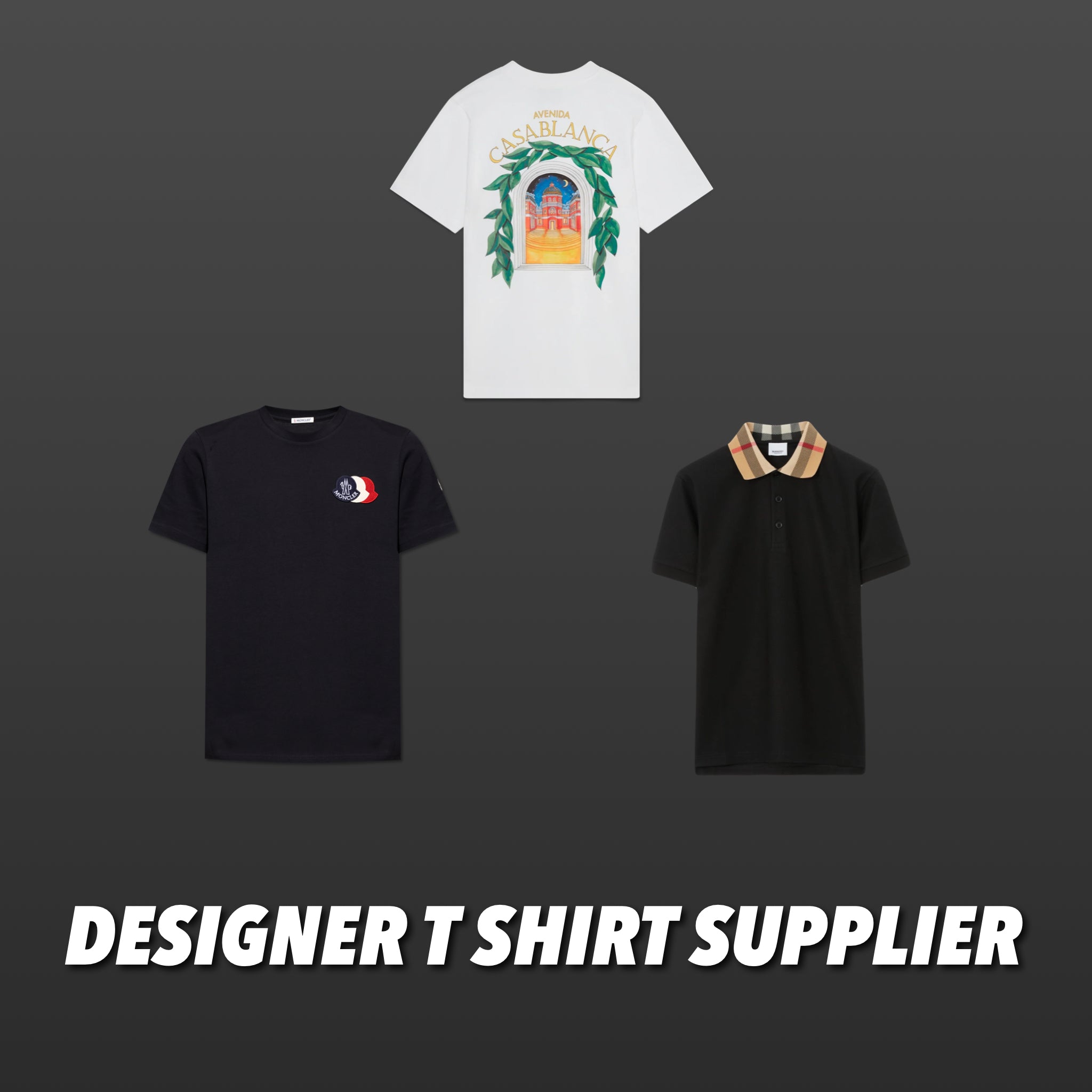 Designer T Shirt Supplier (Casablanca, Moncler etc.)
